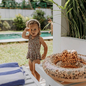 Круг надувной со спинкой Mrs. Ertha "Baby Magic Garden", таинственный сад, 60 см